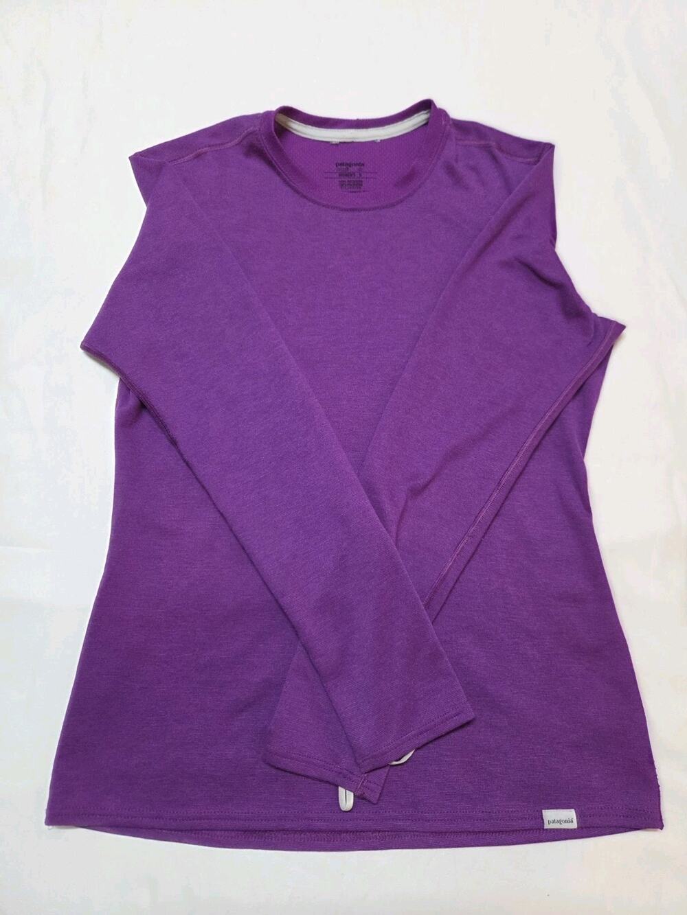 Patagonia Capilene 3 Midweight Size S Womens Purple Long Sleeve Shirt